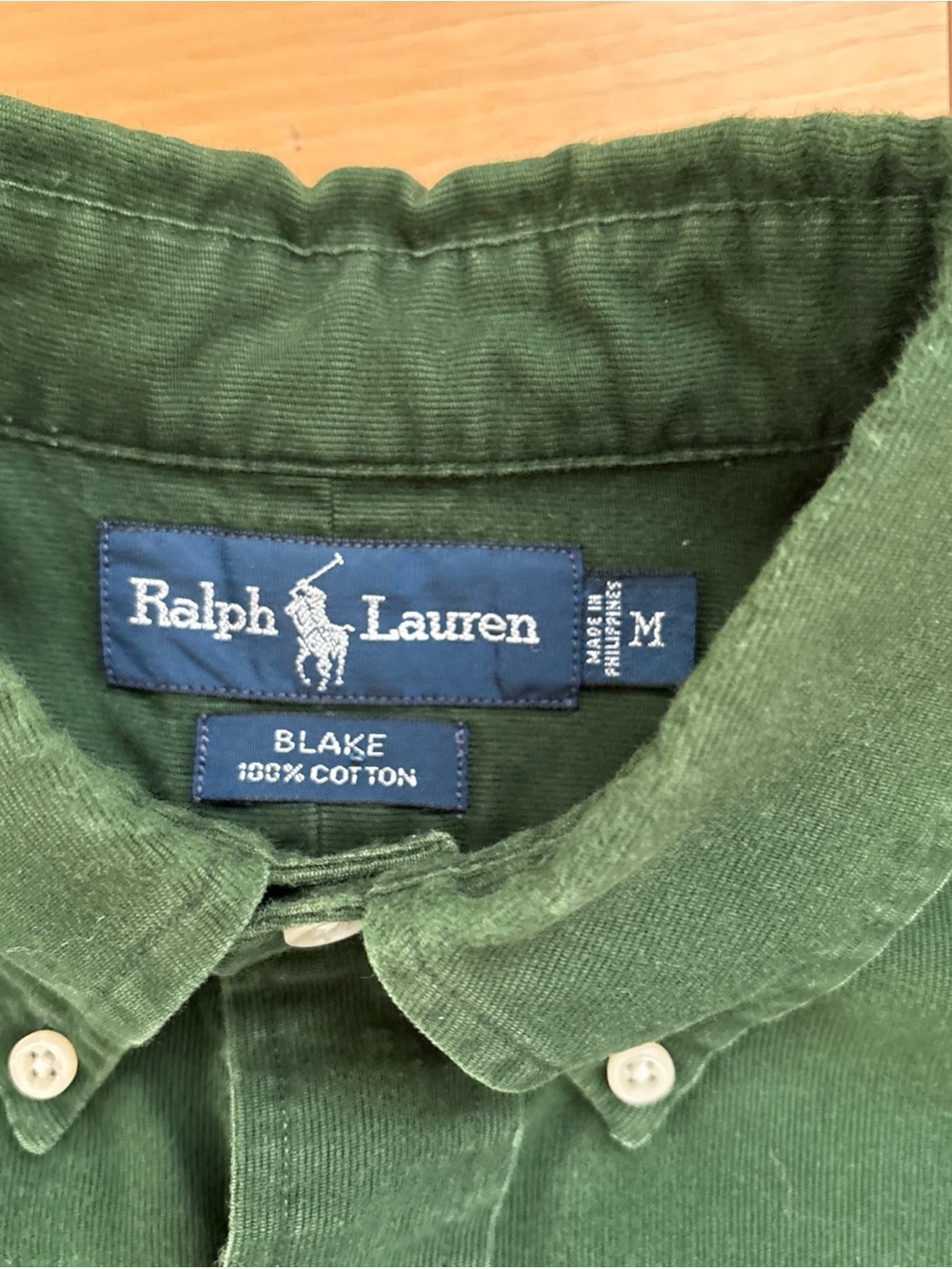 Ralph Lauren Blake Collection Men's Dark Green Button-Down Shirt Medium Classic - Picture 2 of 7